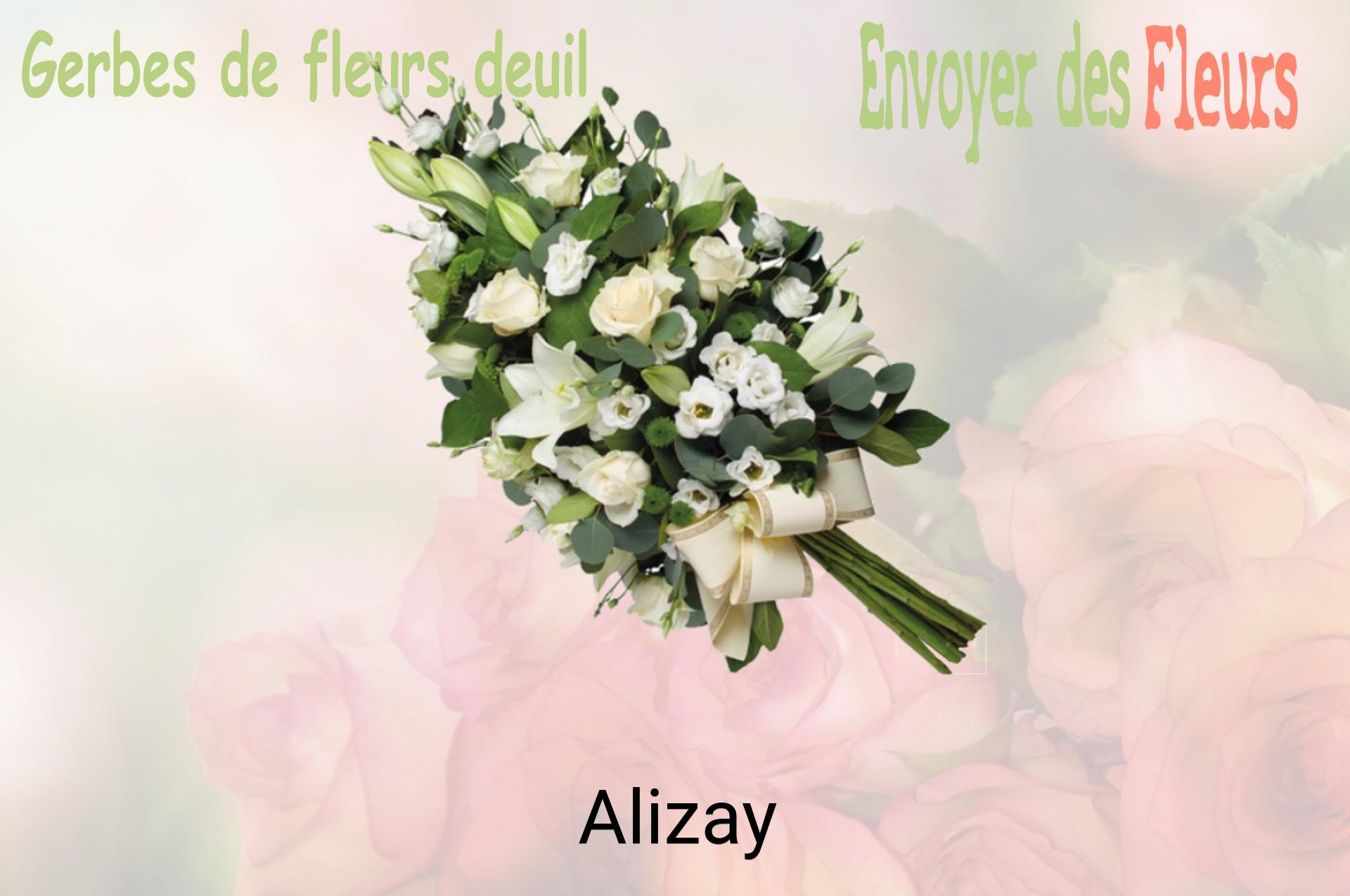Gerbe de fleurs de deuil livrée à Alizay